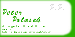 peter polasek business card